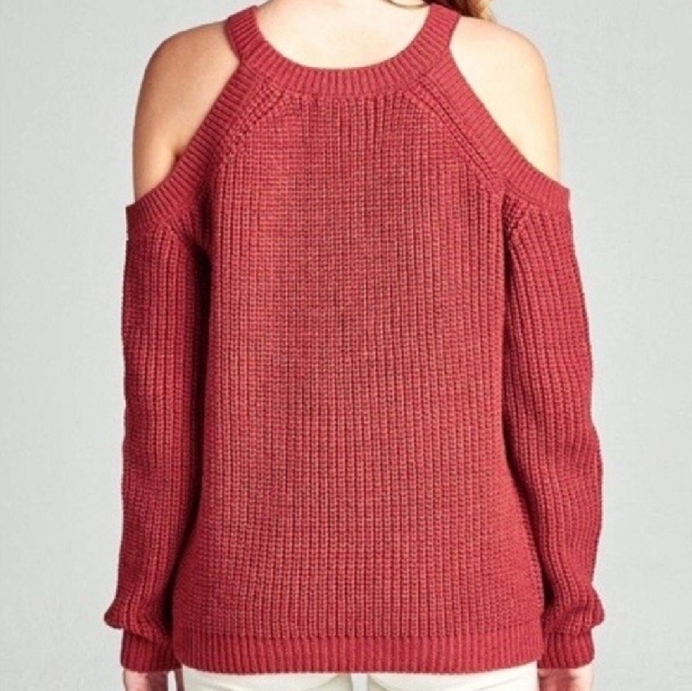 Cold Shoulder Knit Sweater🍁 - Picture 3 of 4