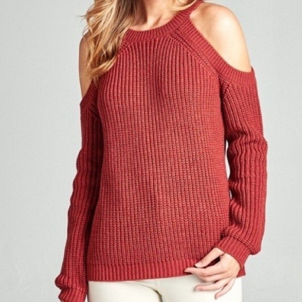 Cold Shoulder Knit Sweater🍁 - Picture 4 of 4