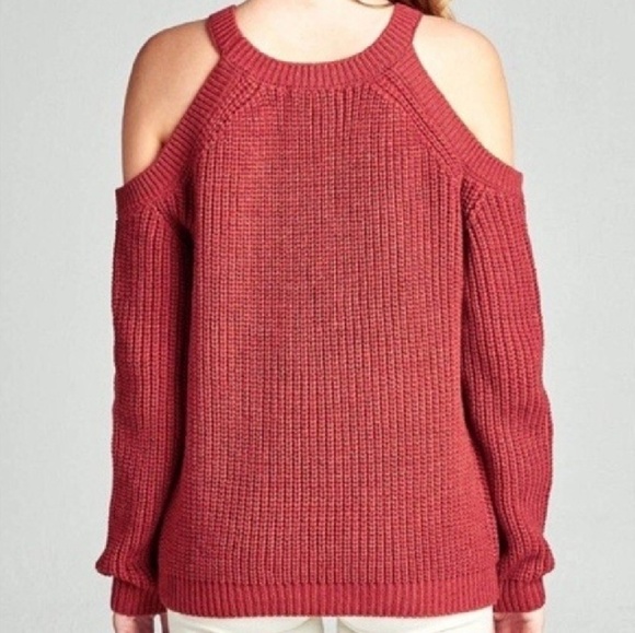 Cold Shoulder Knit Sweater🍁 - Picture 3 of 4