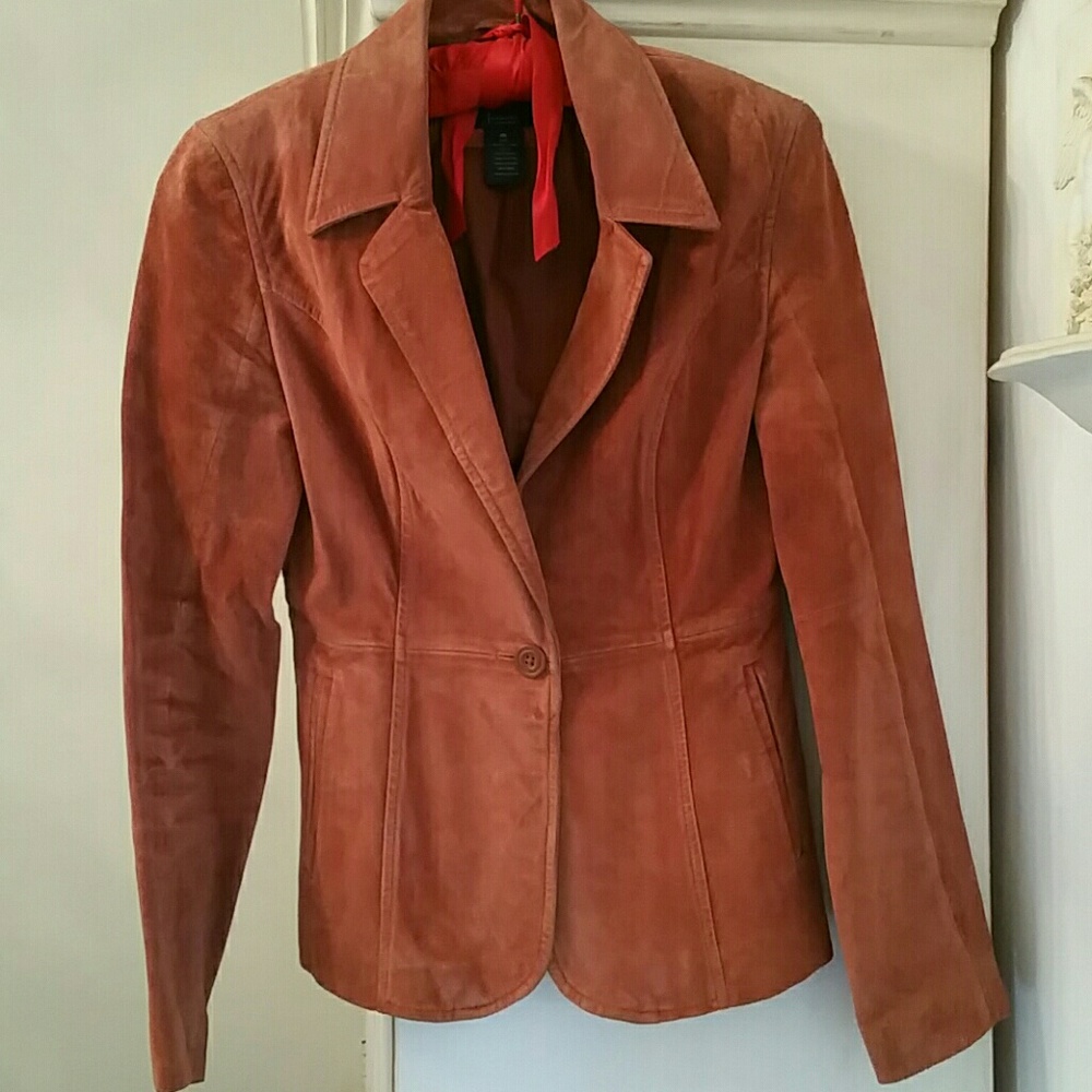 Genuine leather dusty rose jacket sz xs by Frenchi