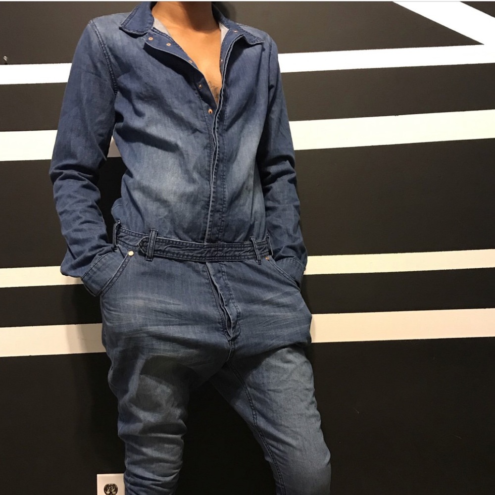 denim jumpsuit
