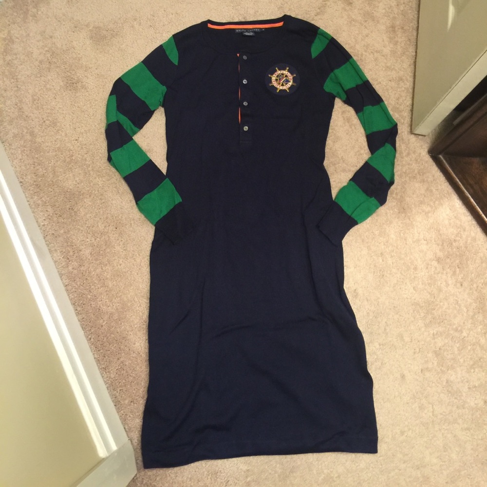 RALPH LAUREN RL P CLUB DRESS. 100% cotton