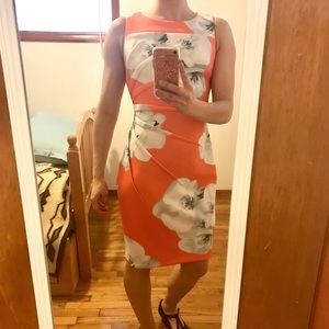 Calvin Klein starburst sheath dress