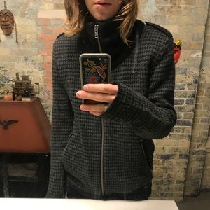 Allsaints high neck zip up lightweight jacket