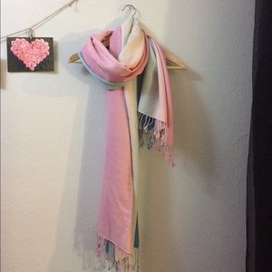 Pashmina Silk blend pastel ombre scarf