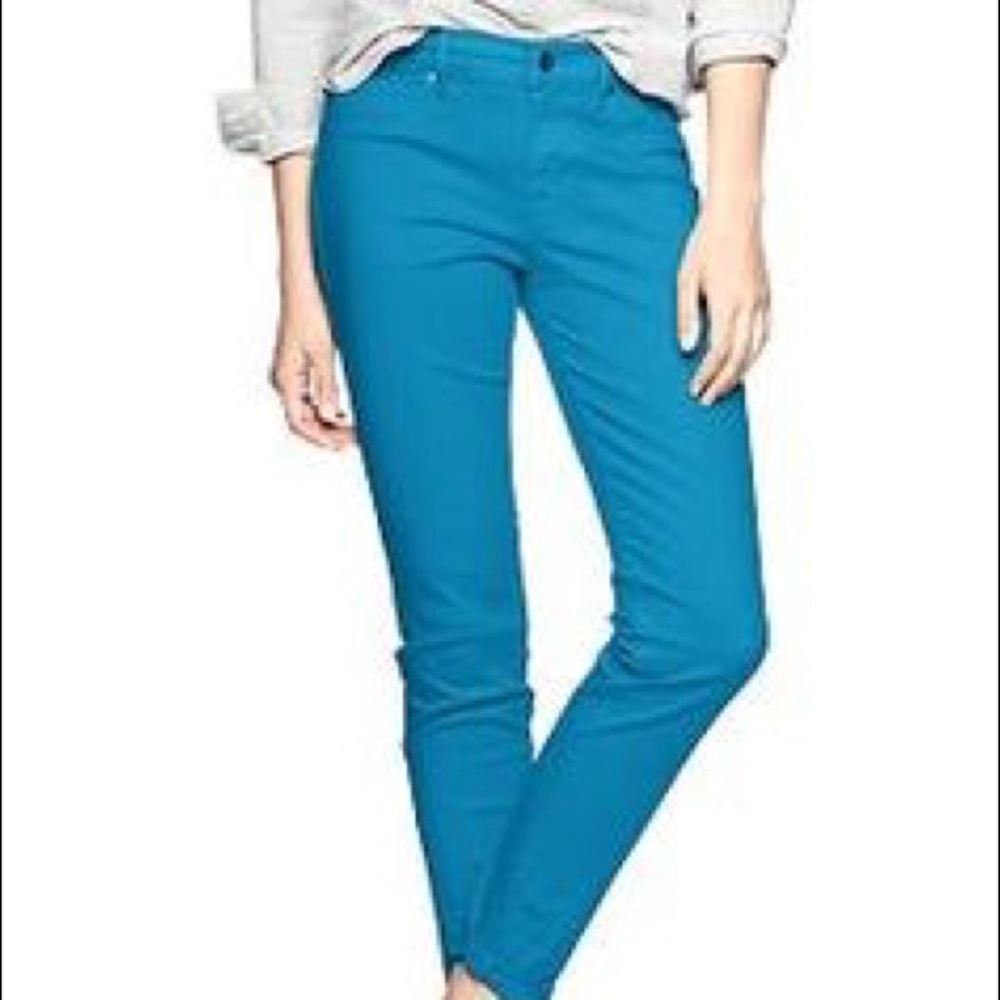 Gap teal ankle pants
