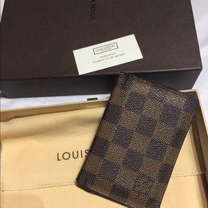 Authentic Louis Vuitton Damier Ebene cardholder