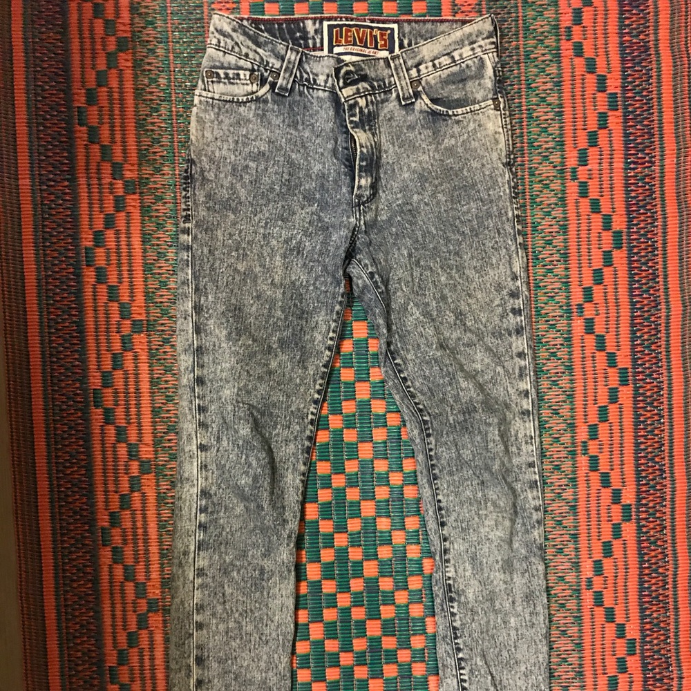 Levi's 510 acid wash blue super skinny jeans