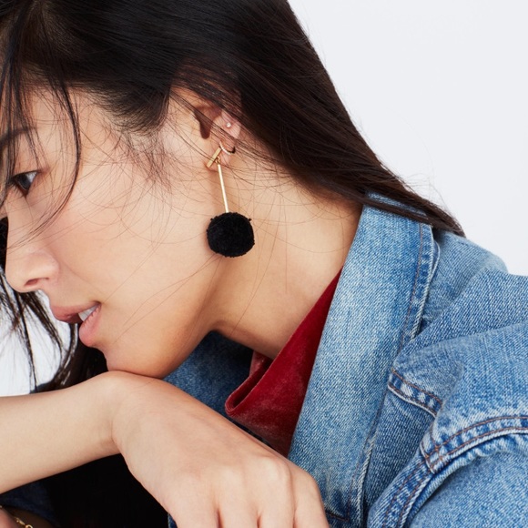 Madewell Pom Pom Drop Earrings - Picture 2 of 3