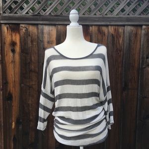 Gray & White Sweater