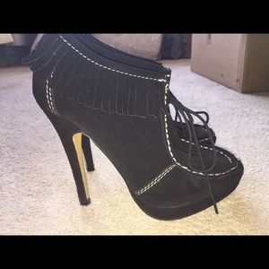 Black Suede Charles David Suede Ankle Booties