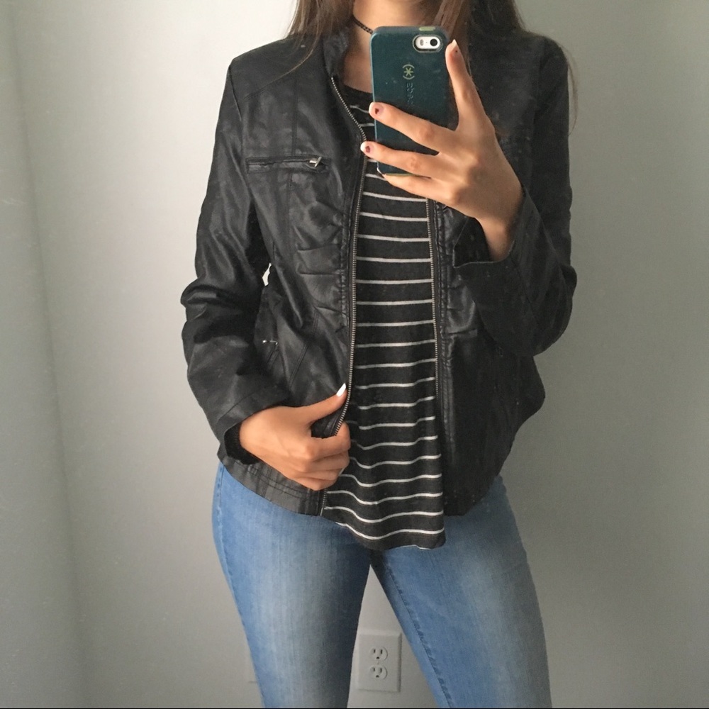 • SOLD • Vegan Black Leather Jacket