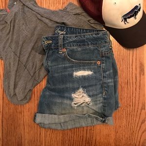 AE Worn Jean Shorts