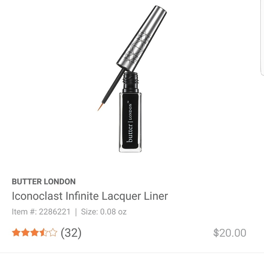 NIB Butter London Iconoclast Liquid Eyeliner