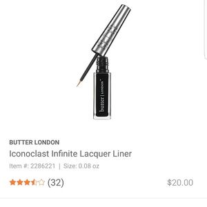 NIB Butter London Iconoclast Liquid Eyeliner