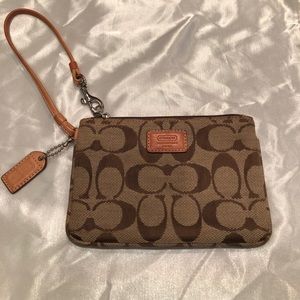 Coach signature wristlet