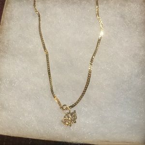 Gold butterfly necklace