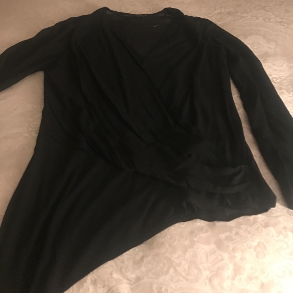 Zara v neck assymetrical shirt