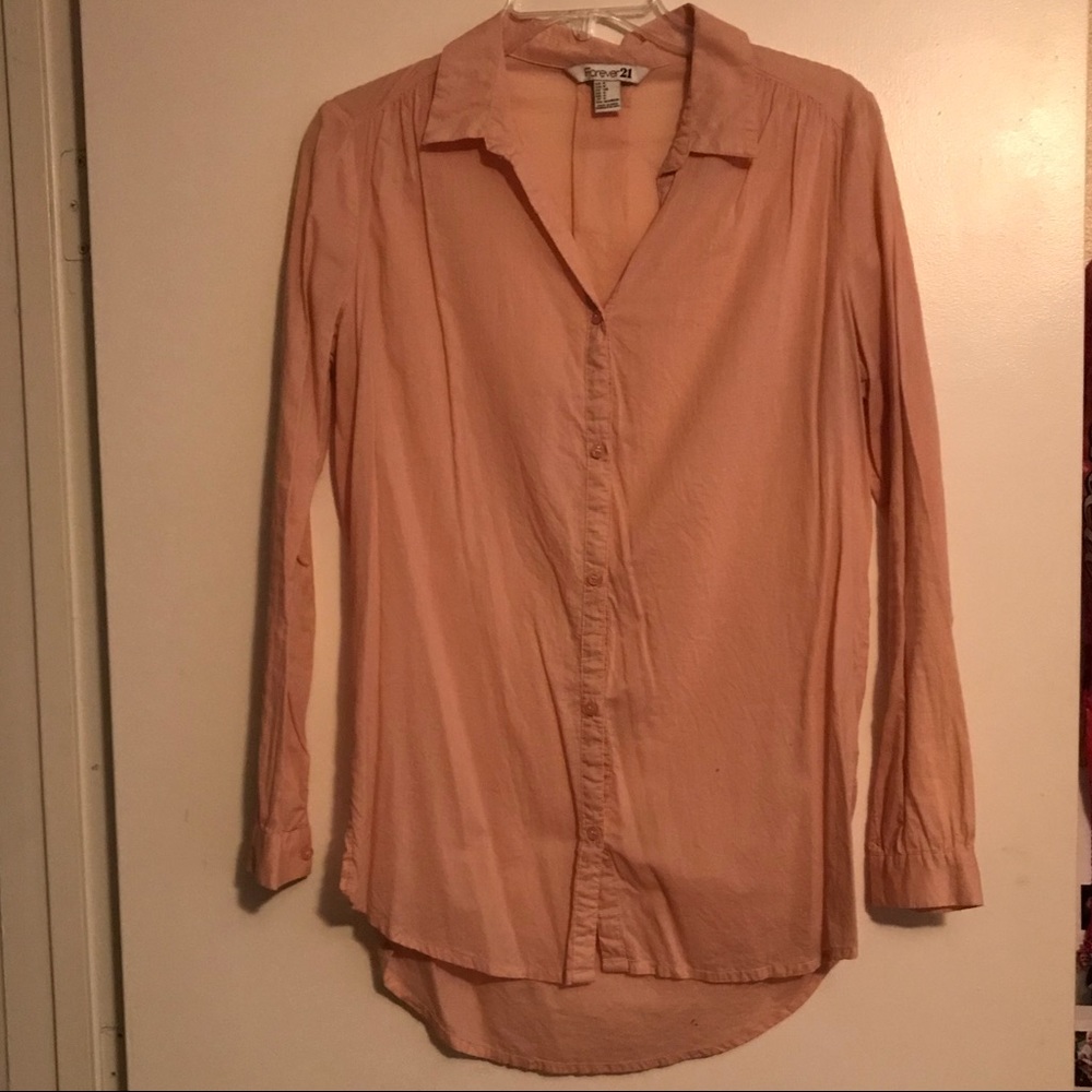 Pink/Salmon Light Forever 21 Blouse