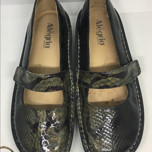 ALEGRIA Feliz Mary Jane Shoes Snakeskin Sz 8 - 8.5 - Picture 5 of 8