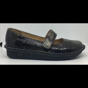 ALEGRIA Feliz Mary Jane Shoes Snakeskin Sz 8 - 8.5