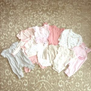 Bundle of 0-3 baby girl clothes