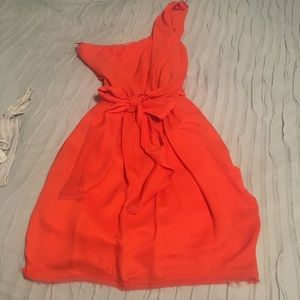 Orange one should cocktail dress