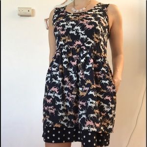 Porridge (Anthropologie) Petaluma peep hem dress