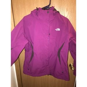 North Face fleece and raincoat