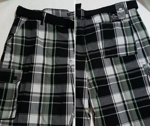 ECKO UNLIMITED FIT CLASSIC BLACK green plaid Cargo