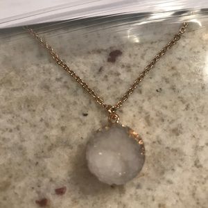 Baublebar petite druzy pendant in grey/gold