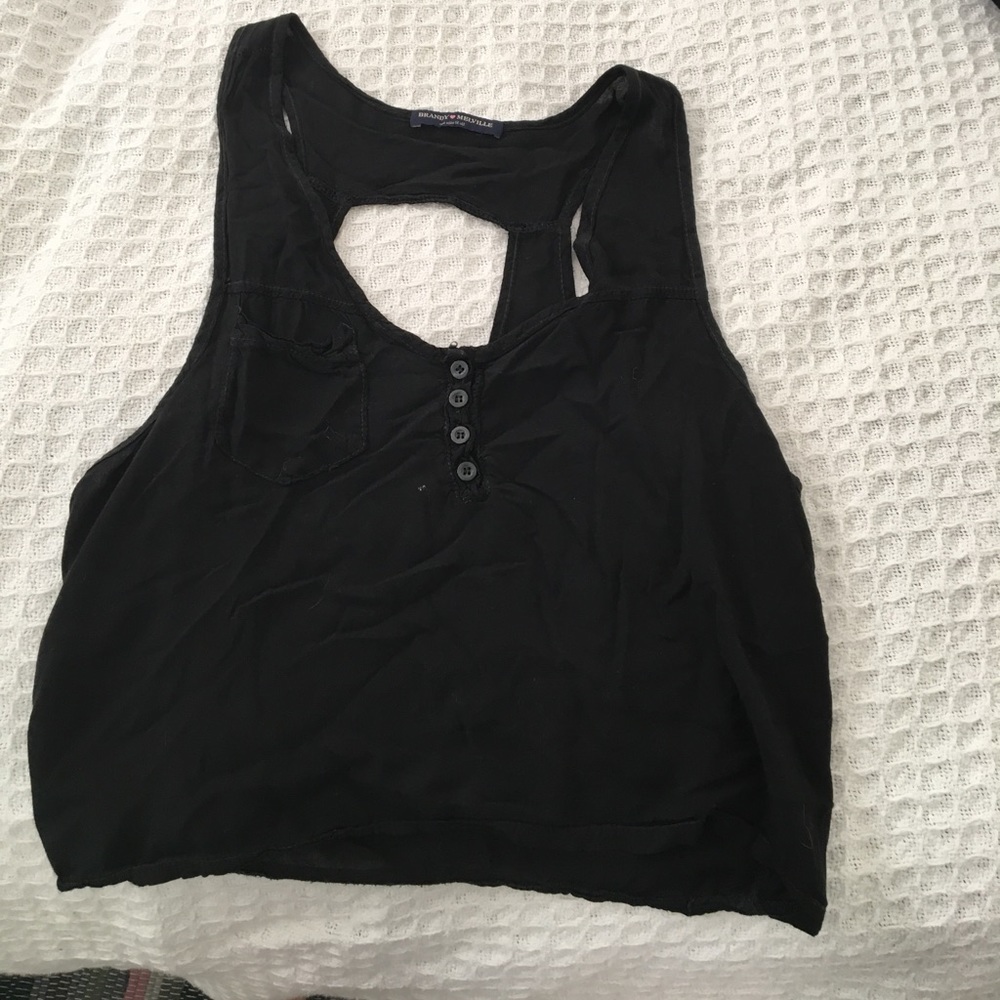 Brandy Melville black crop top