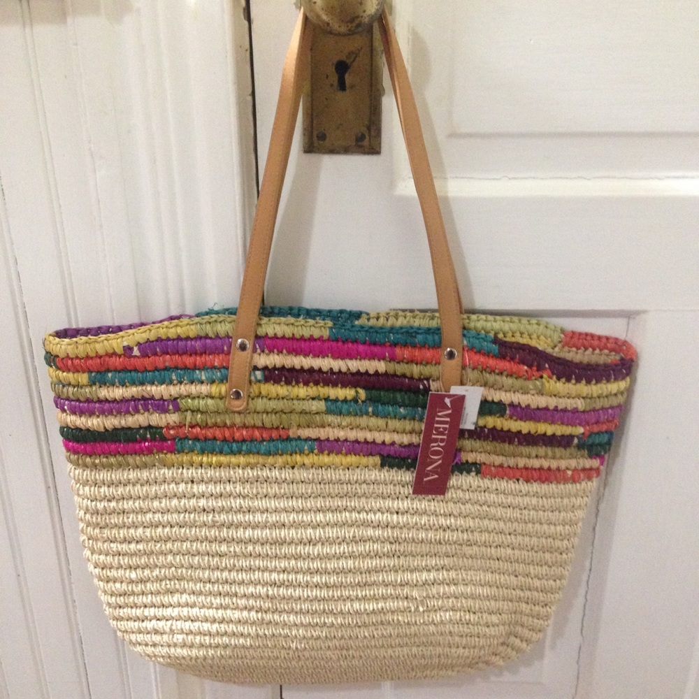 Merona multi colored woven purse straw - Picture 2 of 7
