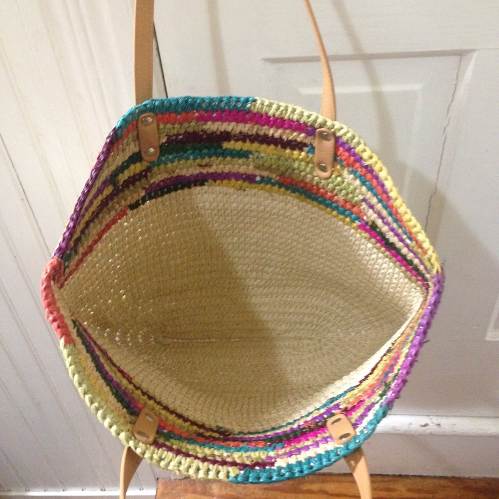 Merona multi colored woven purse straw - Picture 4 of 7