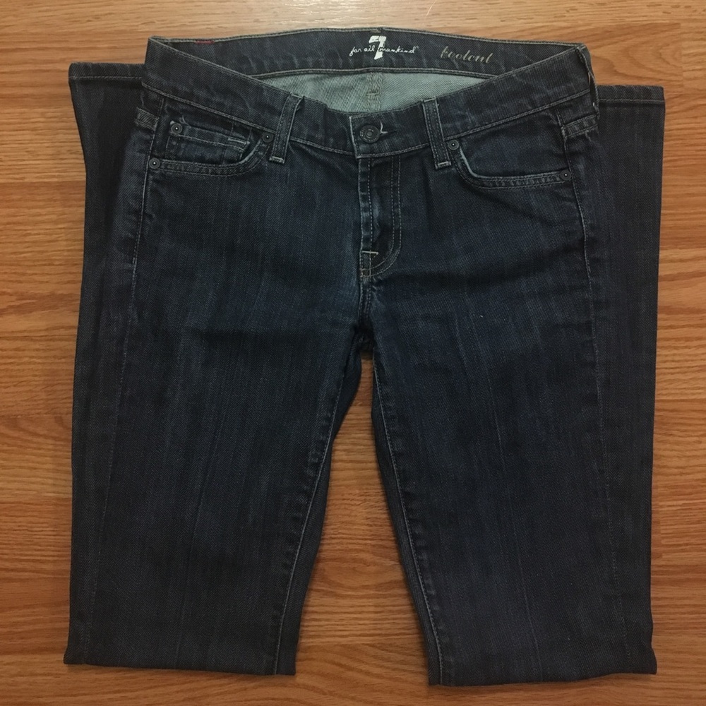 7 For All Mankind Bootcut Dark Jeans Size 26 x 31