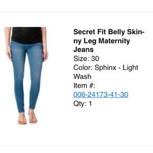 A Pea in The Pod Maternity Jeans 30