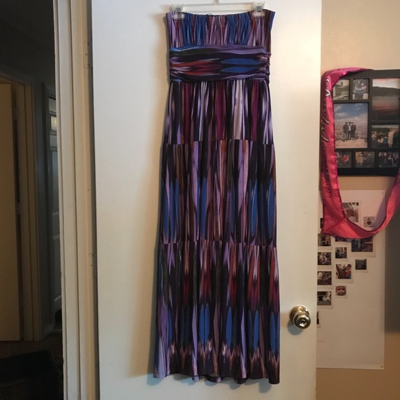 Donna Morgan Multicolor Strapless Dress - Picture 1 of 3