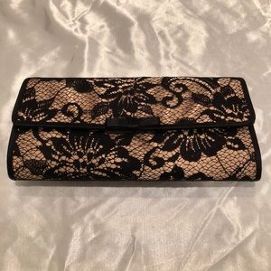 Banana Republic lace and satin clutch
