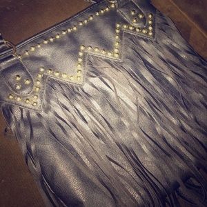 Black fringe purse