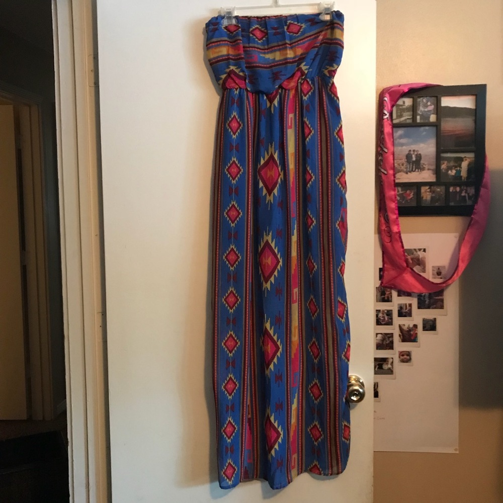 Ruby Rox Strapless Aztec Dress