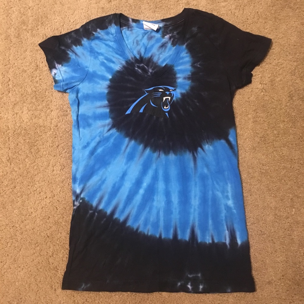 Carolina Panthers tie dye ladies shirt