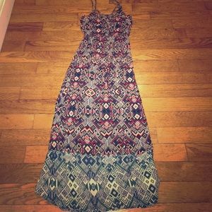 Tribal pattern maxi dress
