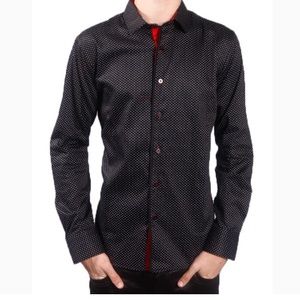NWOT Barabas 'Light Show' Black Button Down