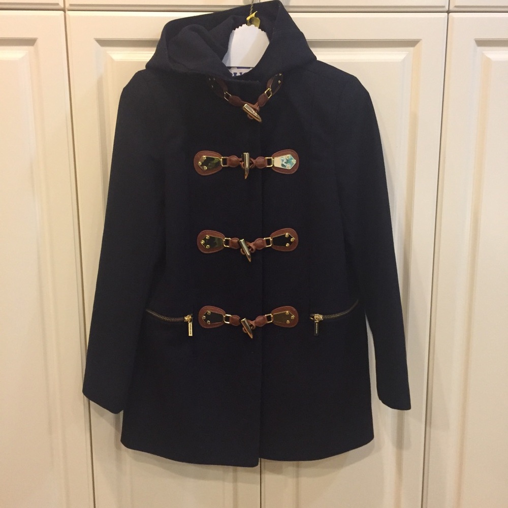 MICHAEL Michael Kors Wool Duffle Coat with Toggles - Picture 3 of 4