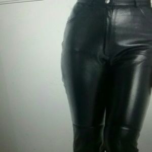 Escada High-waist Leather Pants