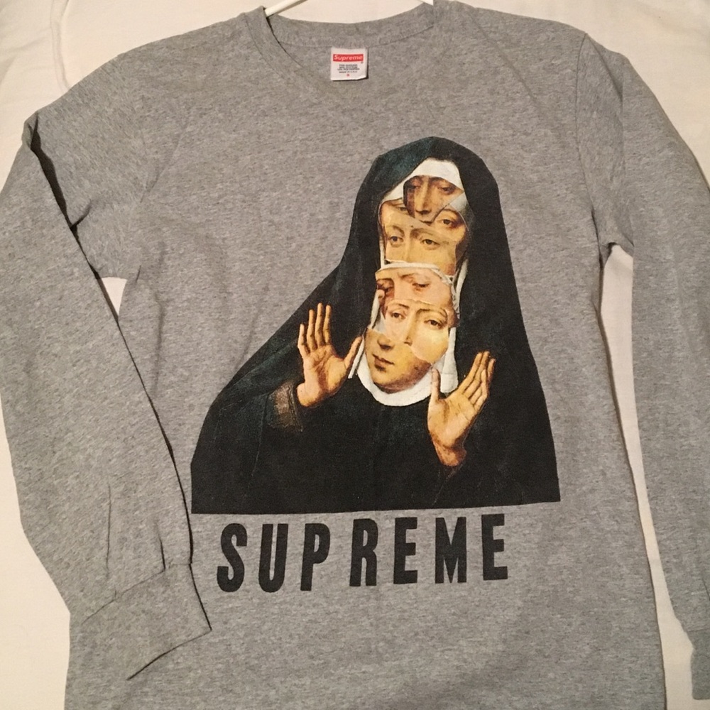 Supreme gray Long sleeve shirt