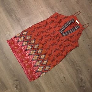 Tribal print dress. Beach Coverup. Monteau.