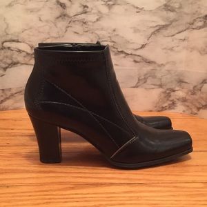 Franco Sarto Black Ankle Boots, Size 7.5W