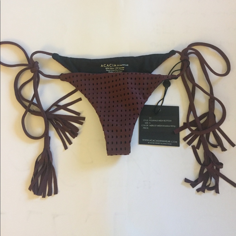 SOLD Acacia Polihale Mesh Bottoms in Merlot/Mesh