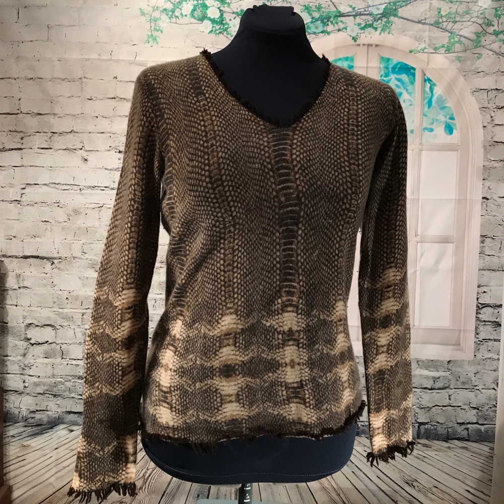 Reptile print Cashmere sweater